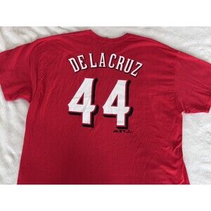CINCINNATI REDS #44 ELLY  DE LA CRUZ MAJESTIC SHIRT MENS SIZE 2XL XXL 2X NEW